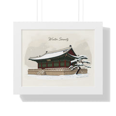 Korea -  Winter Serenity Framed Horizontal Poster  - StyleMZ