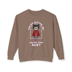 Corea - ¡Eres un gatito! Sudadera unisex ligera con cuello redondo - StyleMZ 