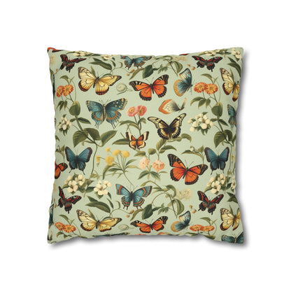 Butterfly Spun Polyester Square Pillowcase - StyleMZ