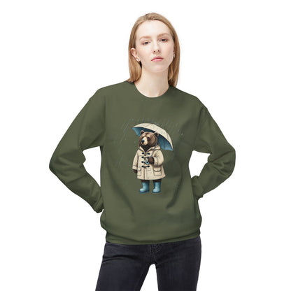 Korea -  Singing in the rain Unisex Midweight Softstyle Fleece Crewneck Sweatshirt  - StyleMZ