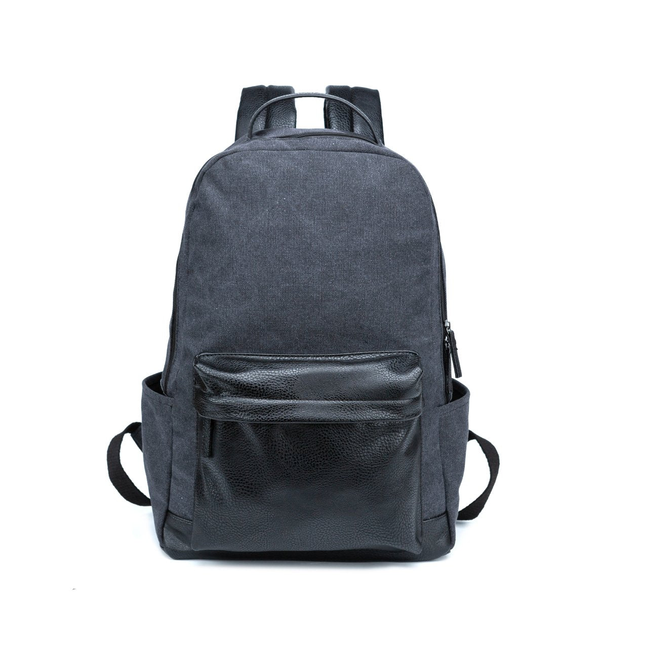 Landen Canvas Backpack with Vegan Leather and Laptop Sleeve