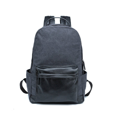 Landen Canvas Backpack with Vegan Leather and Laptop Sleeve