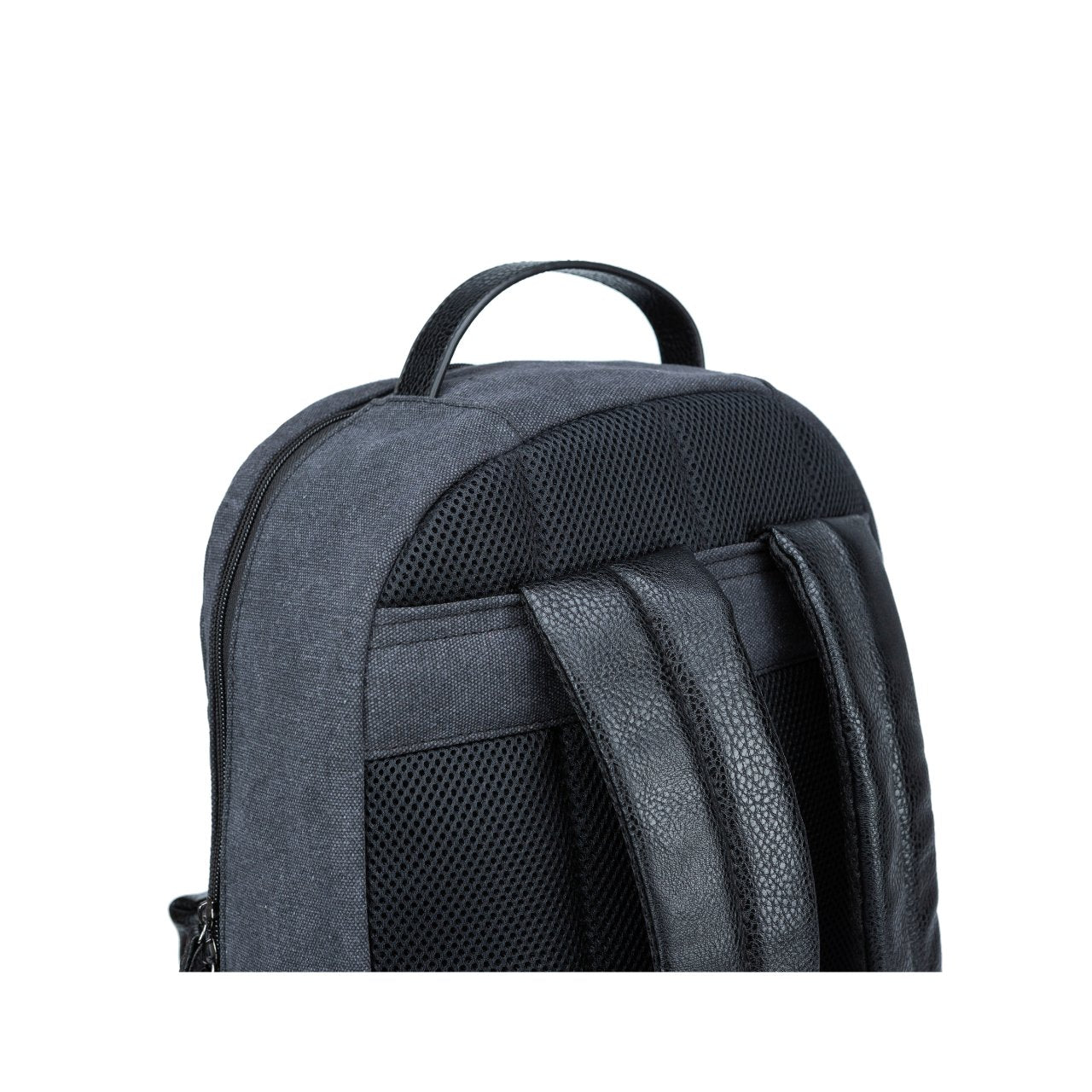 Landen Canvas Backpack with Vegan Leather and Laptop Sleeve