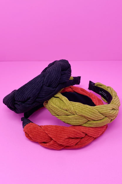 Braided Corduroy Headband for Comfortable All-Day Wear