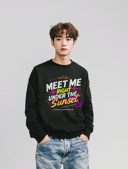 Long-sleeve - Meet Me Right Under The Sunset Unisex Sweatshirt - StyleMZ