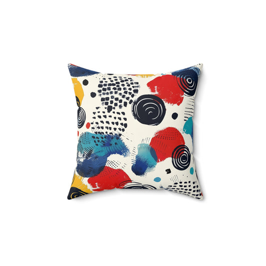 Korea -  Modern Pattern Spun Polyester Square Pillow  - StyleMZ