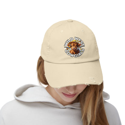 Korea - Wild West Cow Girls Unisex Distressed Cap - StyleMZ - Stylemz