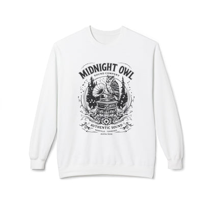 Midnight Owl Unisex Midweight Softstyle Fleece Crewneck Sweatshirt - StyleMZ