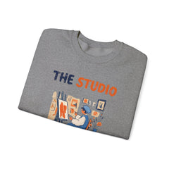 StyleMZ - Sudadera unisex con cuello redondo y mezcla pesada The Studio - StyleMZ 