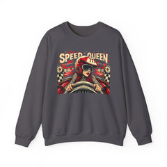 Corea - Sudadera unisex con cuello redondo y mezcla pesada Speed ​​Queen - StyleMZ 