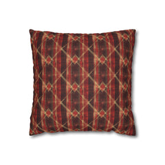 StyleMZ -  Sparkly red hues Faux Suede Square Pillowcase  - StyleMZ