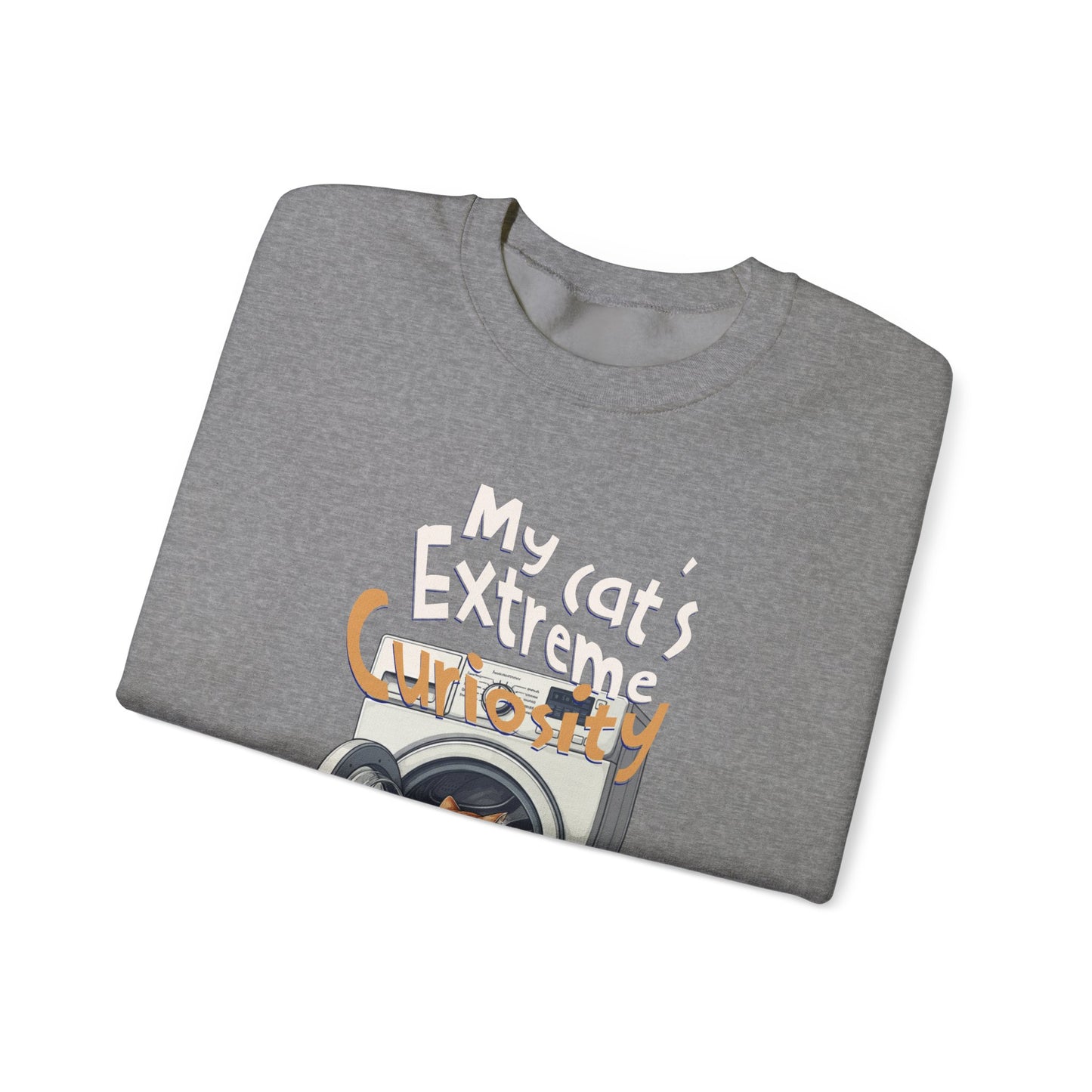 My cat's extreme curiosity Unisex Heavy Blend™ Crewneck Sweatshirt - StyleMZ - Stylemz