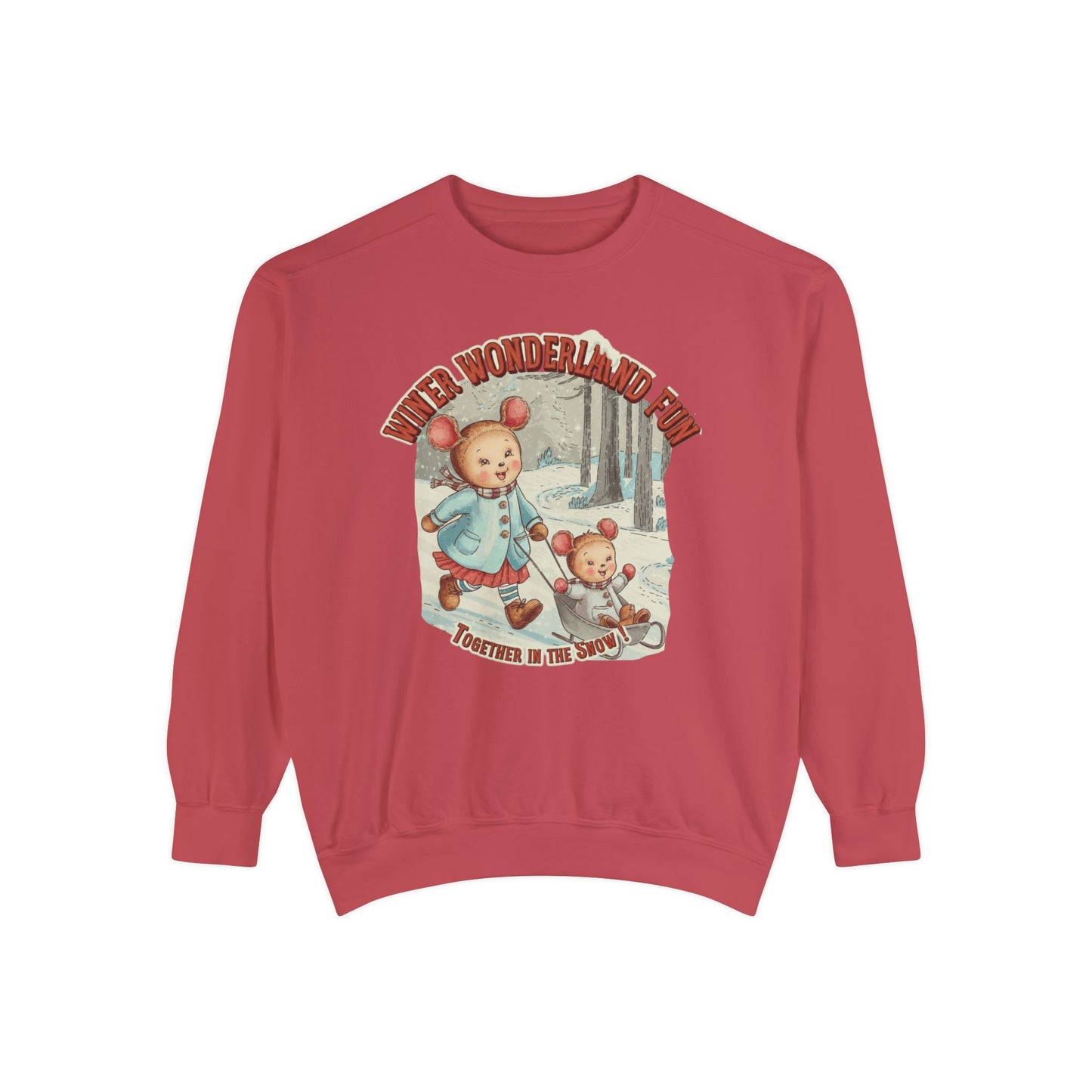 Korea -  Winter wonderland fun Unisex Garment-Dyed Sweatshirt  - StyleMZ