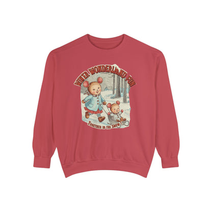 Korea -  Winter wonderland fun Unisex Garment-Dyed Sweatshirt  - StyleMZ