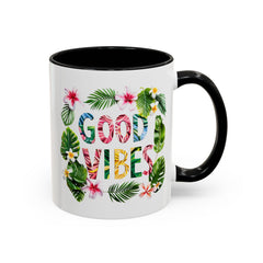 Taza de café con acento de buenas vibraciones de Corea (11 oz y 15 oz) - StyleMZ 