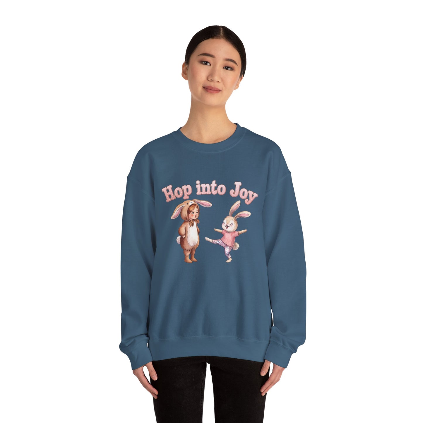 Hop Into Joy Unisex Heavy Blend™ Crewneck Sweatshirt - StyleMZ