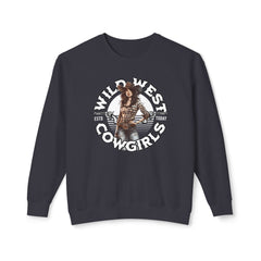 Wild West Cowgirls Unisex Lightweight Crewneck Sweatshirt  - StyleMZ