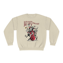 Korea -  Jazz cat's groove Unisex NuBlend® Crewneck Sweatshirt  - StyleMZ