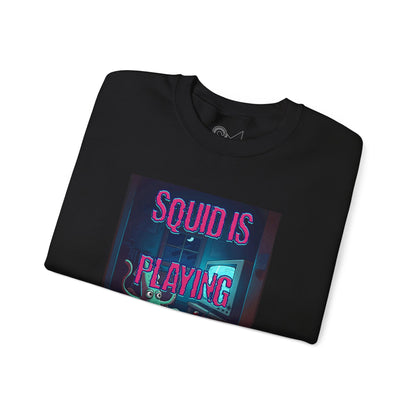 Squid is playing a game Unisex Heavy Blend™ Crewneck Sweatshirt - StyleMZ