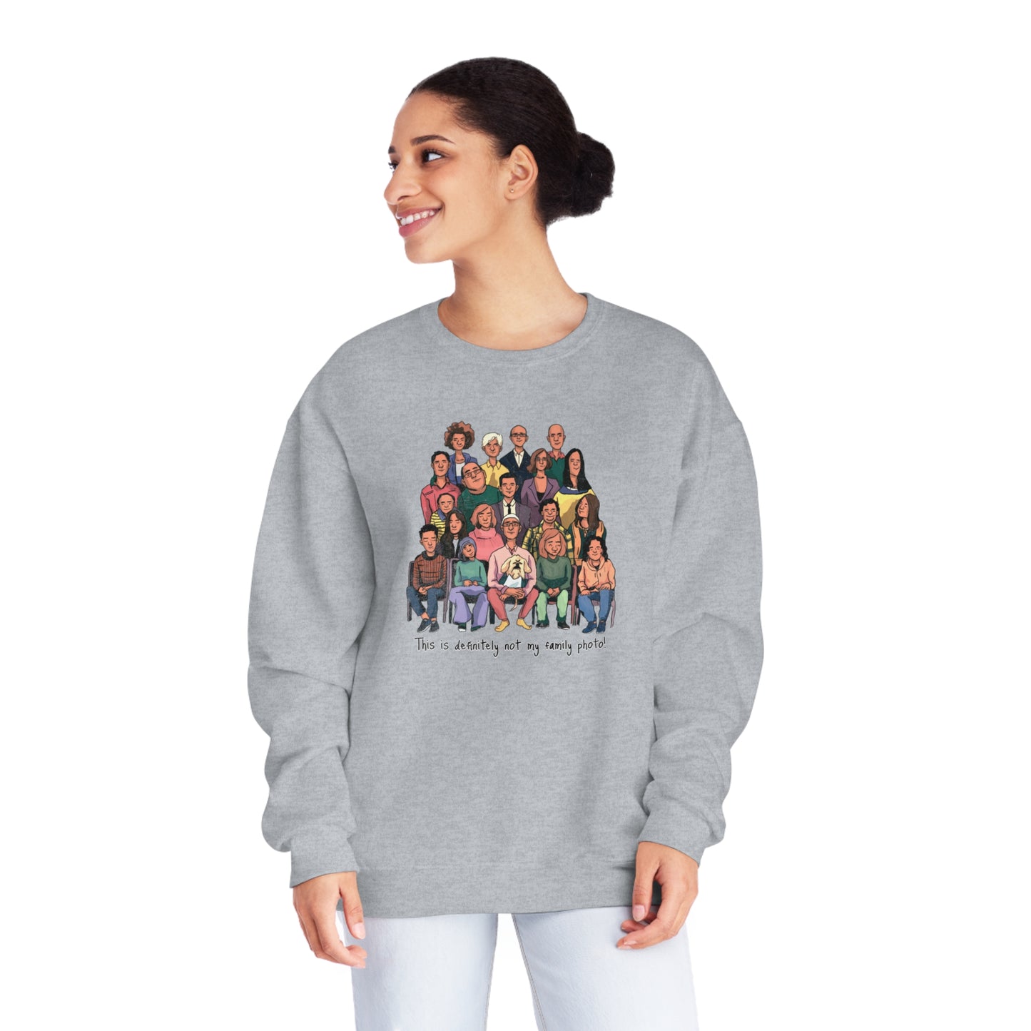 Definitely not my family photo Unisex NuBlend® Crewneck Sweatshirt - Korea - StyleMZ - Stylemz