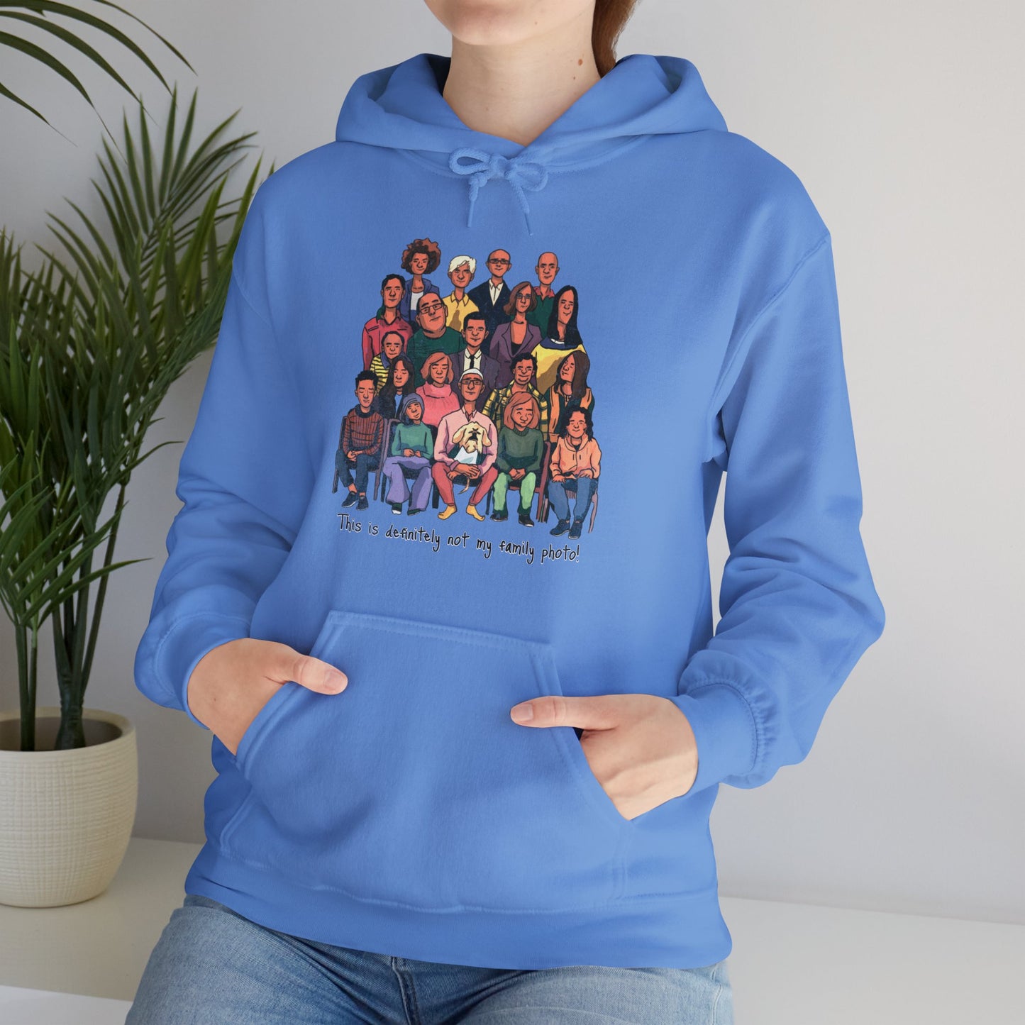 Definitely not my family photo Unisex Heavy Blend™ Hooded Sweatshirt - StyleMZ