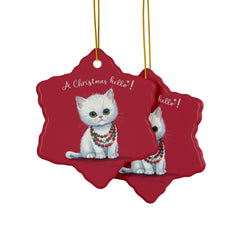 StyleMZ -  A Christmas hello Ceramic Ornaments, 2-Side Print, (1pc, 3pcs, 5pcs, 10pcs)  - StyleMZ