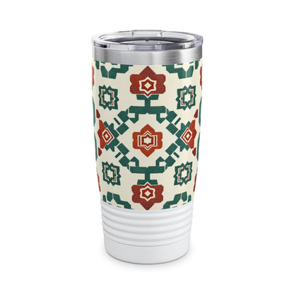 Traditional Korean Geometric Patterns Ringneck Tumbler, 20oz - StyleMZ