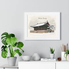 Korea -  Winter Serenity Framed Horizontal Poster  - StyleMZ