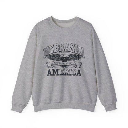 Nebraska Unisex Heavy Blend™ Crewneck Sweatshirt - StyleMZ - Stylemz