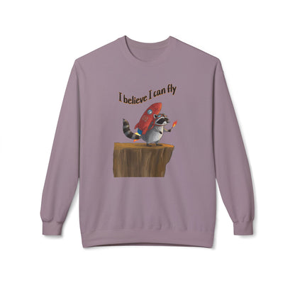 I believe I can fly Unisex Midweight Softstyle Fleece Crewneck Sweatshirt - StyleMZ - Stylemz