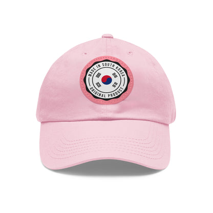 Korea -  Made in South Korea Hat with Leather Patch (Round)  - StyleMZ