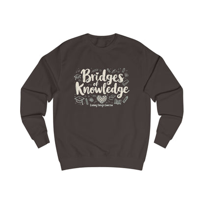 Bridges of Knowledge Unisex Cotton-Polyester Sweatshirt - Stylish, Comfortable, and Printed in the USA by Korean Designers - StyleMZ