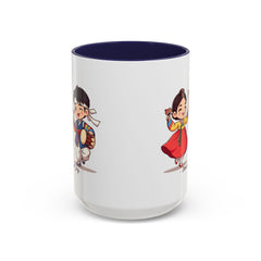 Korea -  Dance of joy Accent Coffee Mug (11, 15oz)  - StyleMZ