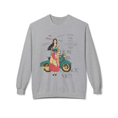 Korea -  How will you outpace me? Unisex Midweight Softstyle Fleece Crewneck Sweatshirt  - StyleMZ