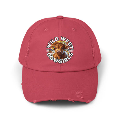 Korea - Wild West Cow Girls Unisex Distressed Cap - StyleMZ - Stylemz