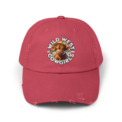 Korea -  Wild West Cow Girls Unisex Distressed Cap  - StyleMZ