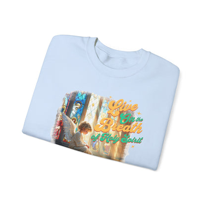 Live on the breath of the Holy Spirit Unisex Heavy Blend™ Crewneck Sweatshirt - StyleMZ