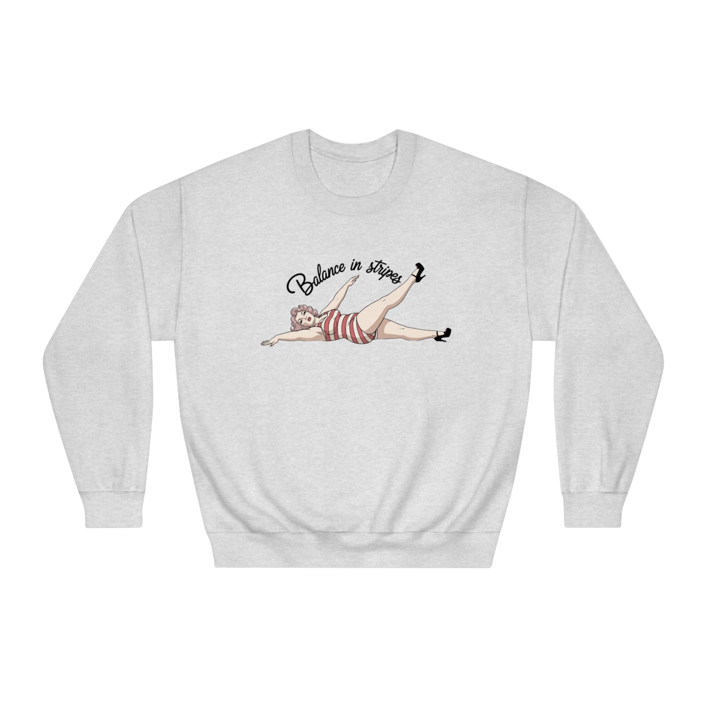 Balance in Stripes Unisex DryBlend® Crewneck Sweatshirt  - Korea  - StyleMZ