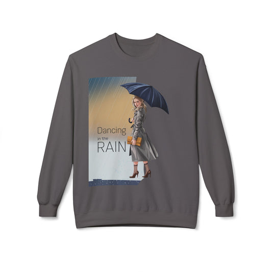 StyleMZ - Sudadera unisex de cuello redondo de polar suave y de peso medio Dancing in the rain - StyleMZ 