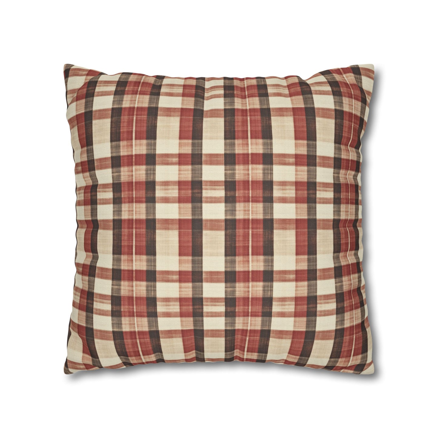 StyleMZ -  Foliage hue plaid Spun Polyester Square Pillowcase  - StyleMZ