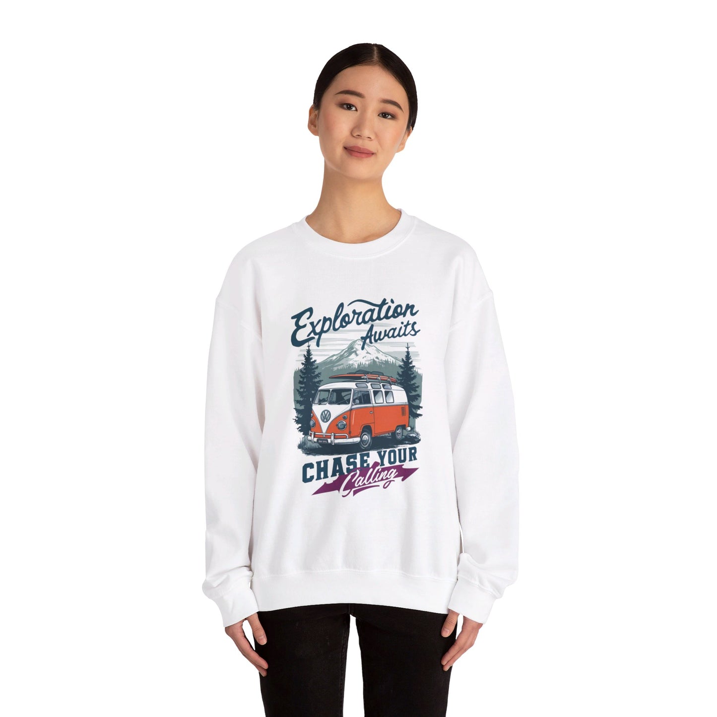 Korea - Exploration Awaits Unisex Heavy Blend™ Crewneck Sweatshirt - StyleMZ - Stylemz