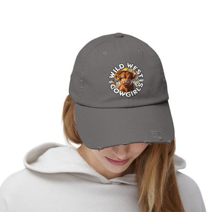 Korea - Wild West Cow Girls Unisex Distressed Cap - StyleMZ - Stylemz