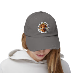 Korea -  Wild West Cow Girls Unisex Distressed Cap  - StyleMZ