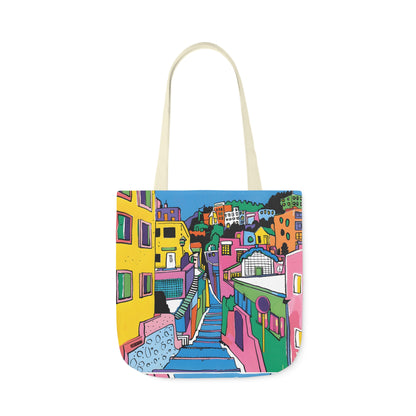 The hillside village in Korea Canvas Tote Bag, 5-Color Straps - StyleMZ