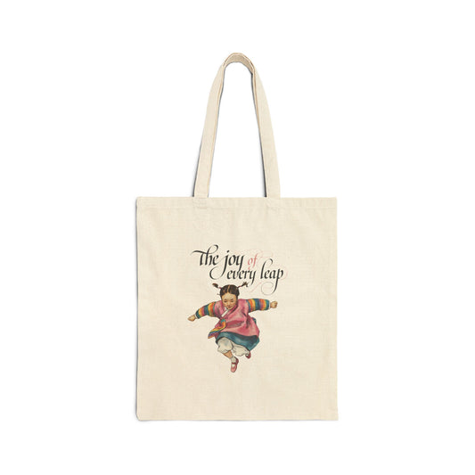 StyleMZ -  The joy of every leap Cotton Canvas Tote Bag  - StyleMZ