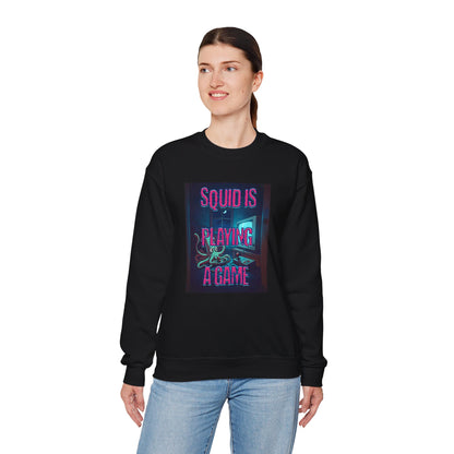 Squid is playing a game Unisex Heavy Blend™ Crewneck Sweatshirt - StyleMZ