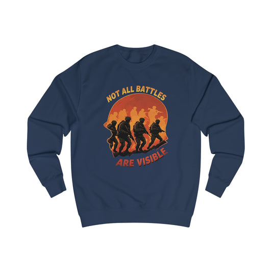 Korea -  NOT ALL BATTLES ARE VISIBLE Unisex Sweatshirt  - StyleMZ