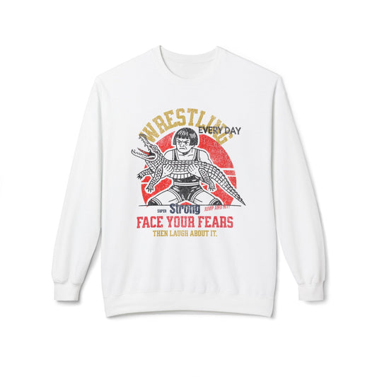 Korea - Face your fears Unisex Midweight Softstyle Fleece Crewneck Sweatshirt - StyleMZ - Stylemz