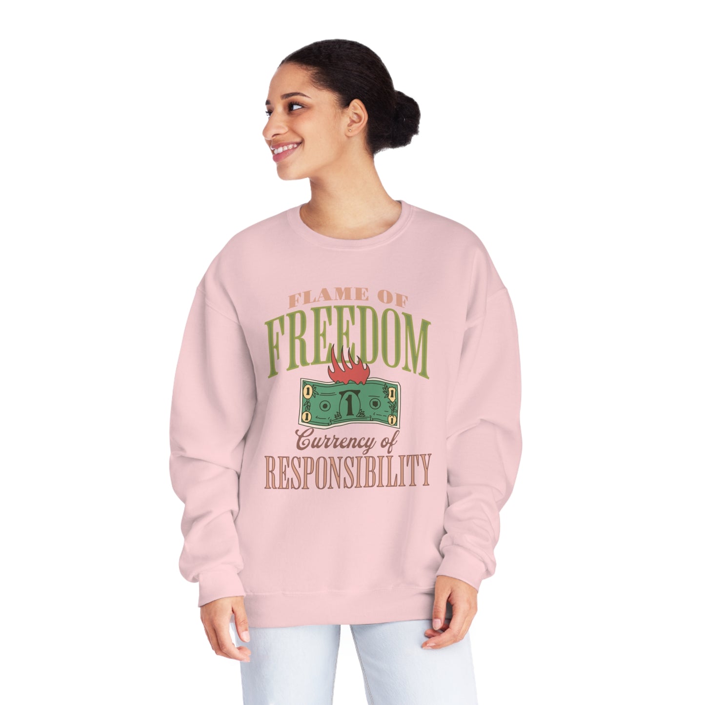 Korea -  Currency of freedom Unisex NuBlend® Crewneck Sweatshirt  - StyleMZ