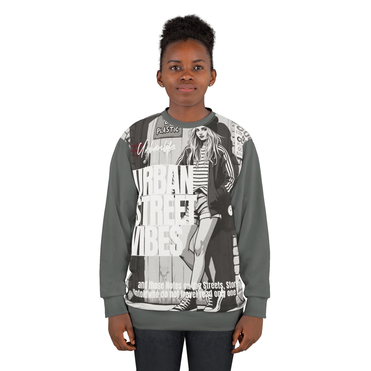 Korea -  Urban street vibes Unisex Sweatshirt (AOP)  - StyleMZ